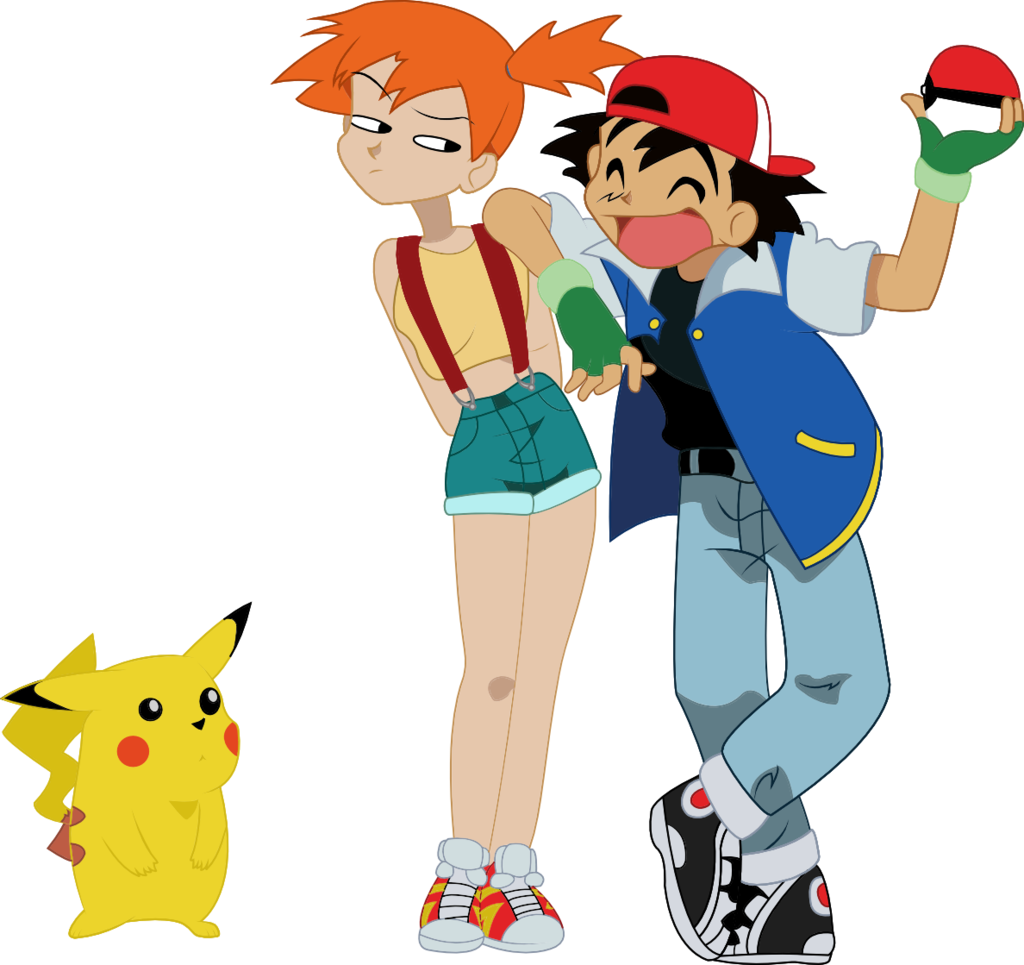 Windy clipart misty. Ash and pikachu took