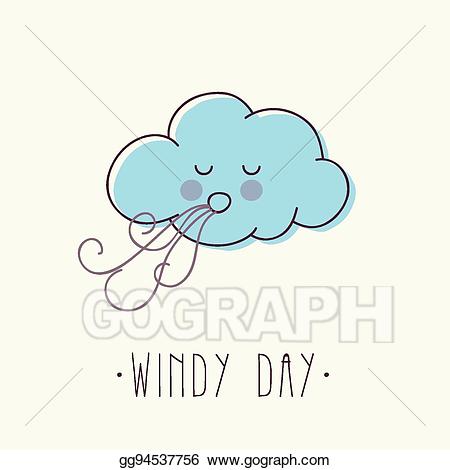 Windy clipart vector. Day illustration gg 