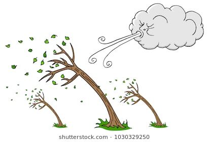 An image of a. Windy clipart wind damage