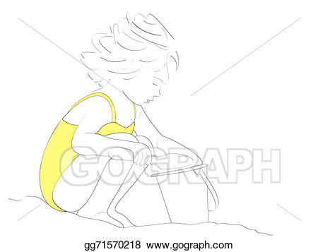 Stock illustration collection day. Windy clipart windy beach