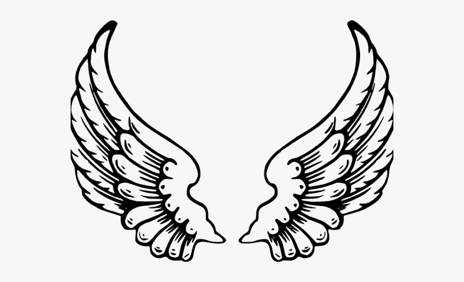 Wing clipart. Dark angel wings free