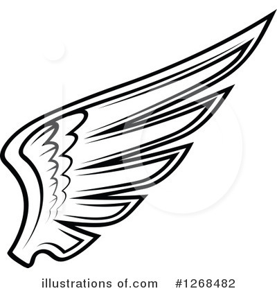 Wing clipart. Illustration by vector tradition