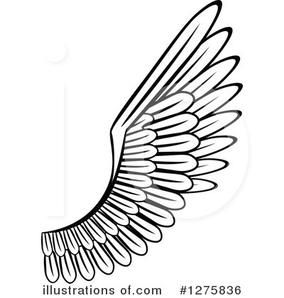 Wing clipart. Illustration by vector tradition