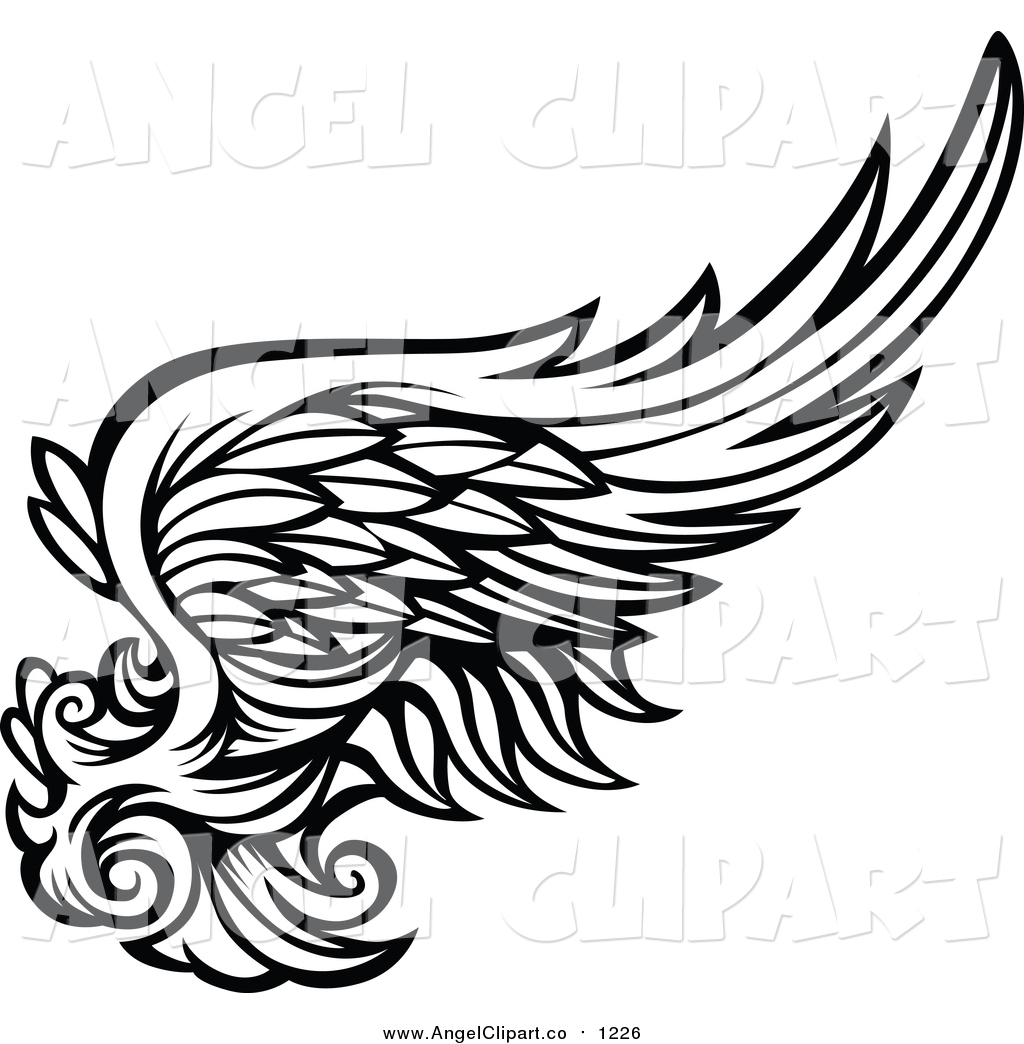 Wings drawing free download. Wing clipart line art