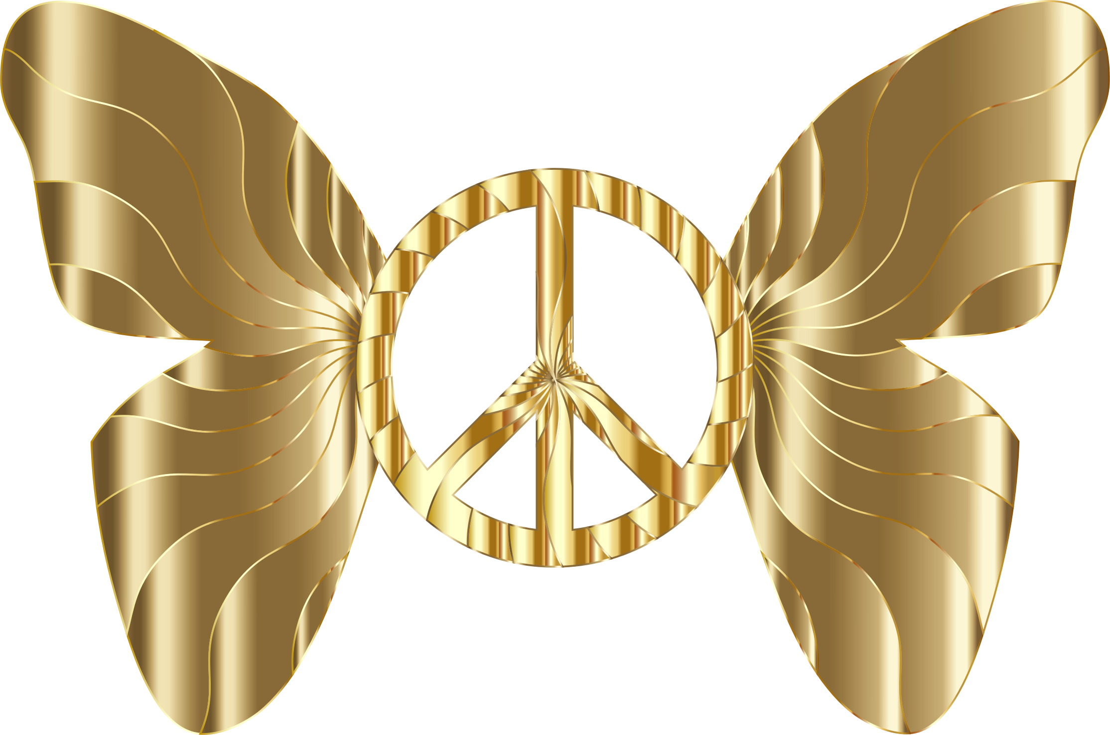 Groovy peace sign butterfly. Wing clipart metal