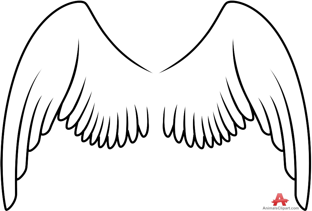 Wing clipart outline. Wings free download best