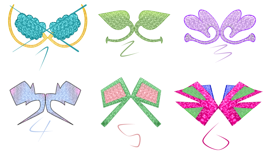 Winx club adoptables by. Wing clipart pastel