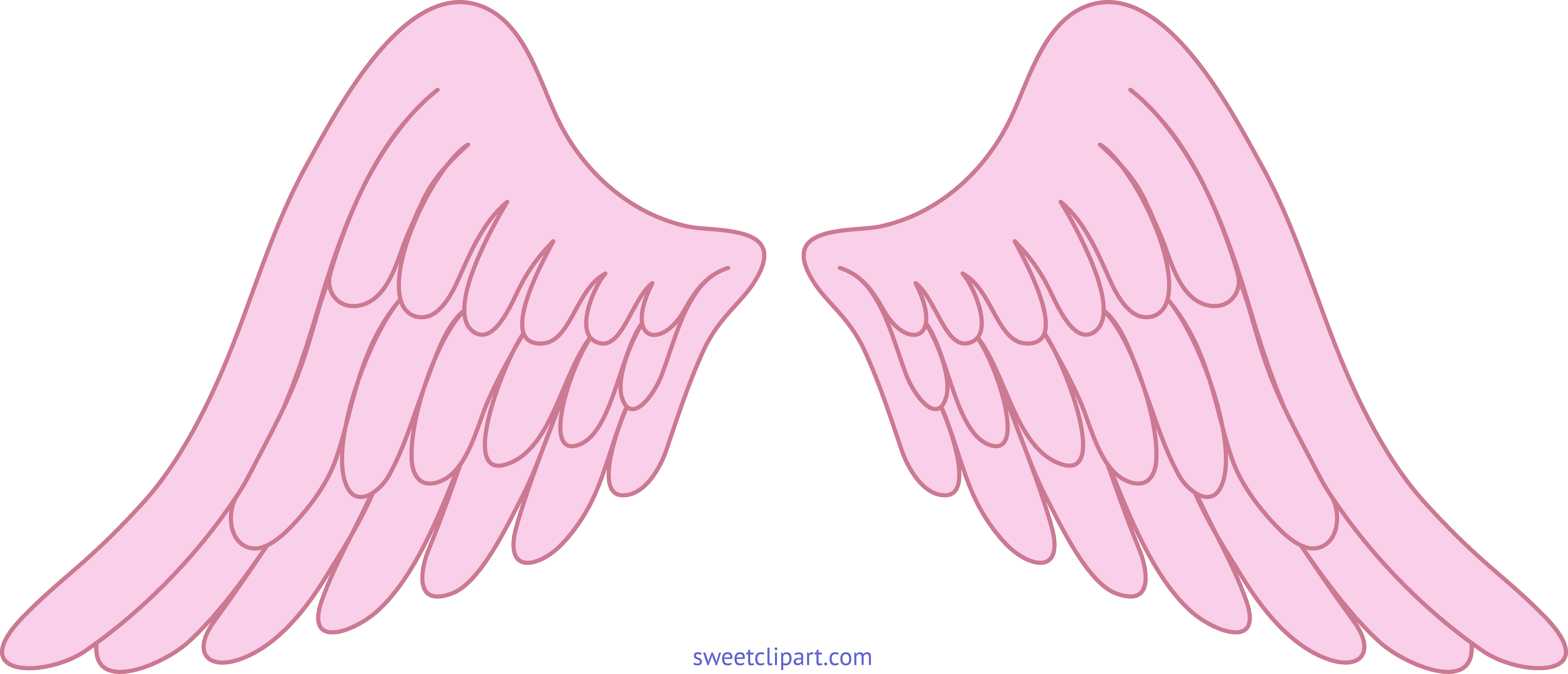 Wing clipart pink. Angel wings clip art