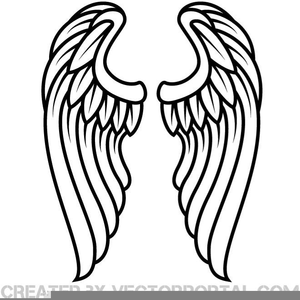 Wing clipart royalty free. Angel wings outline images