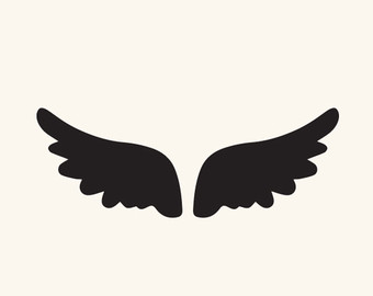 Wing clipart silhouette angel. Free download best 