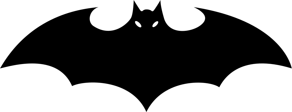 Wing clipart svg file free. Bat silhouette with extended