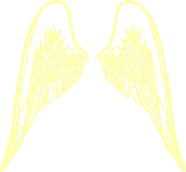 Angel wings clip art. Wing clipart yellow