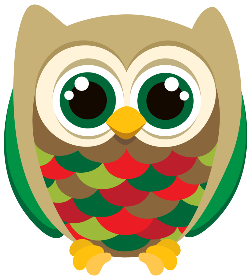 Winter clipart owl. Christmas owls minus clip