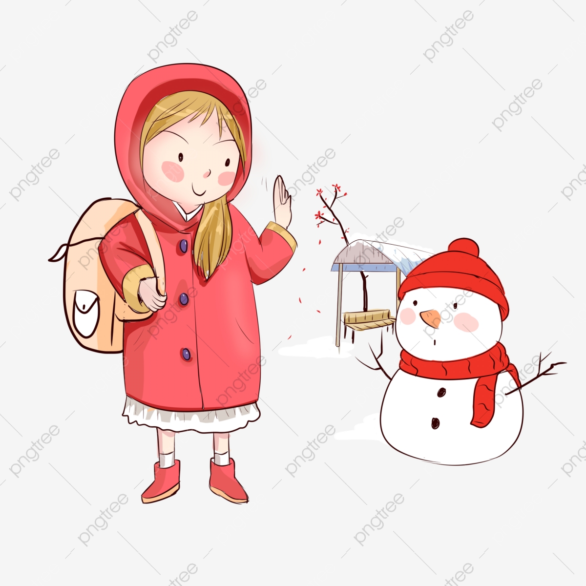 Winter clipart travel. Character illustration white snowman