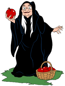 Witch clipart apple. Download snow white evil