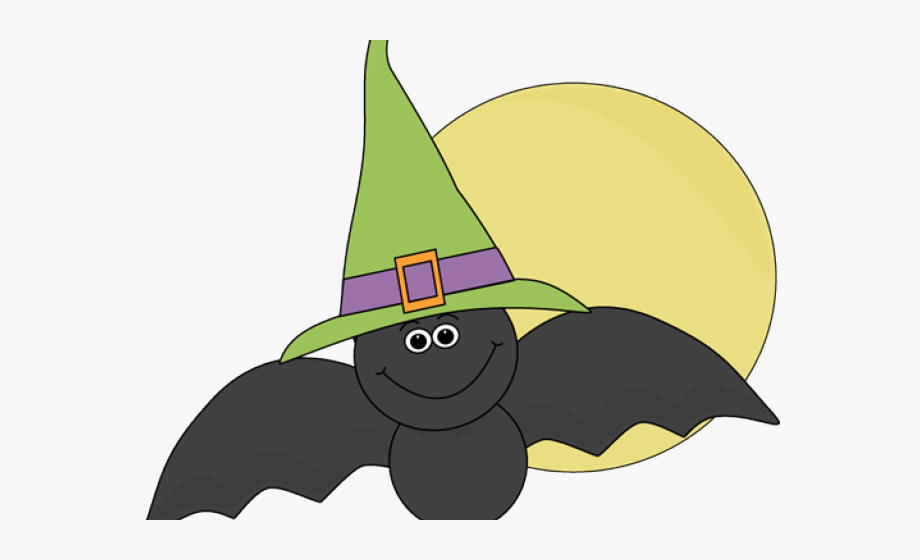 Witch clipart bat. Hat kawaii halloween png
