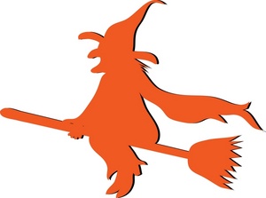 Witch clipart orange. Free clip art image