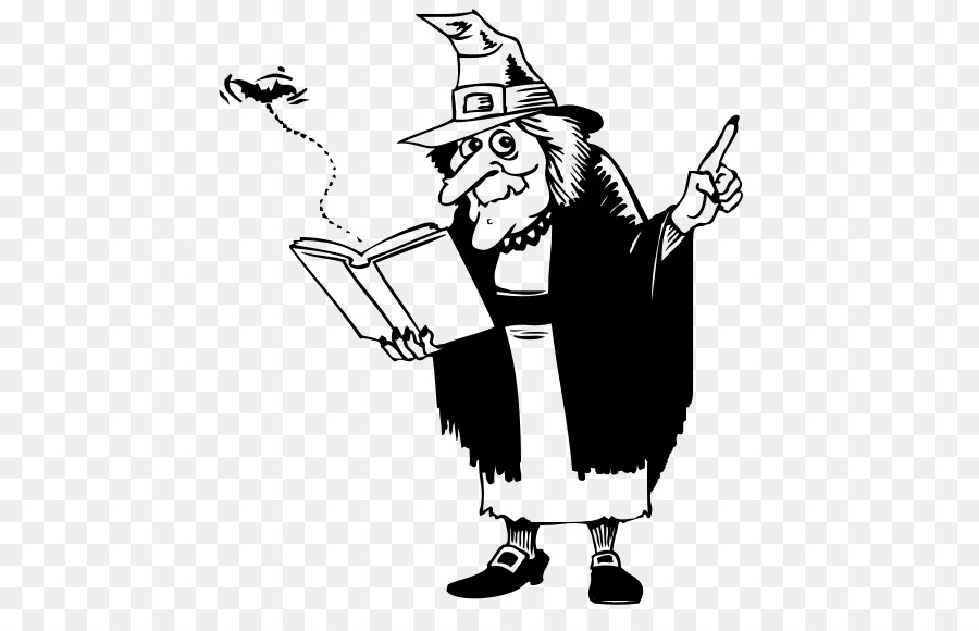 witch clipart reading