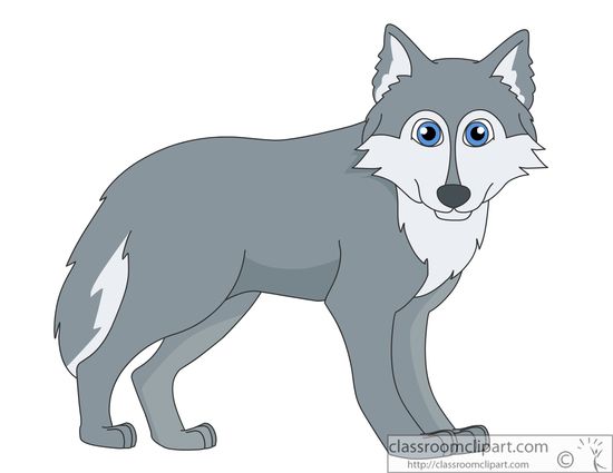 Free gray wolf cliparts. Wolves clipart standing