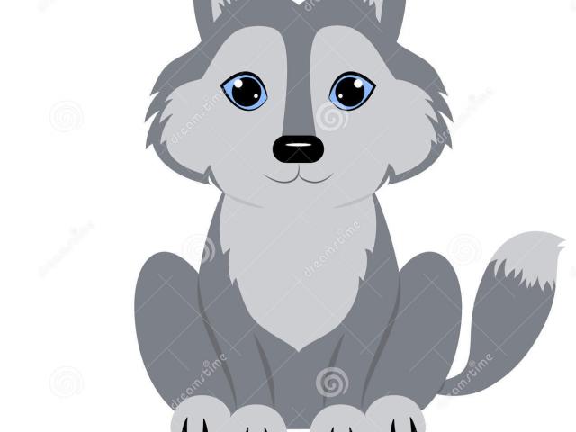 Wolf clipart adorable. X free clip art