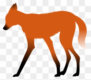 X free clip art. Wolf clipart orange