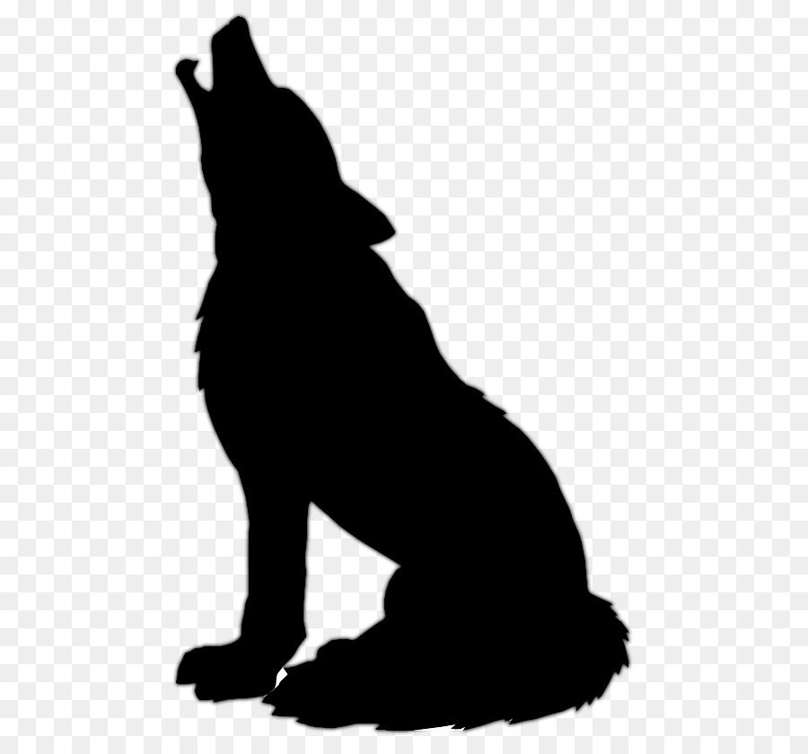 Wolf clipart silhouette. Animal cartoon drawing 
