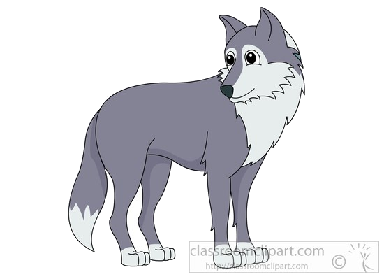 Gray transparent png azpng. Wolf clipart standing