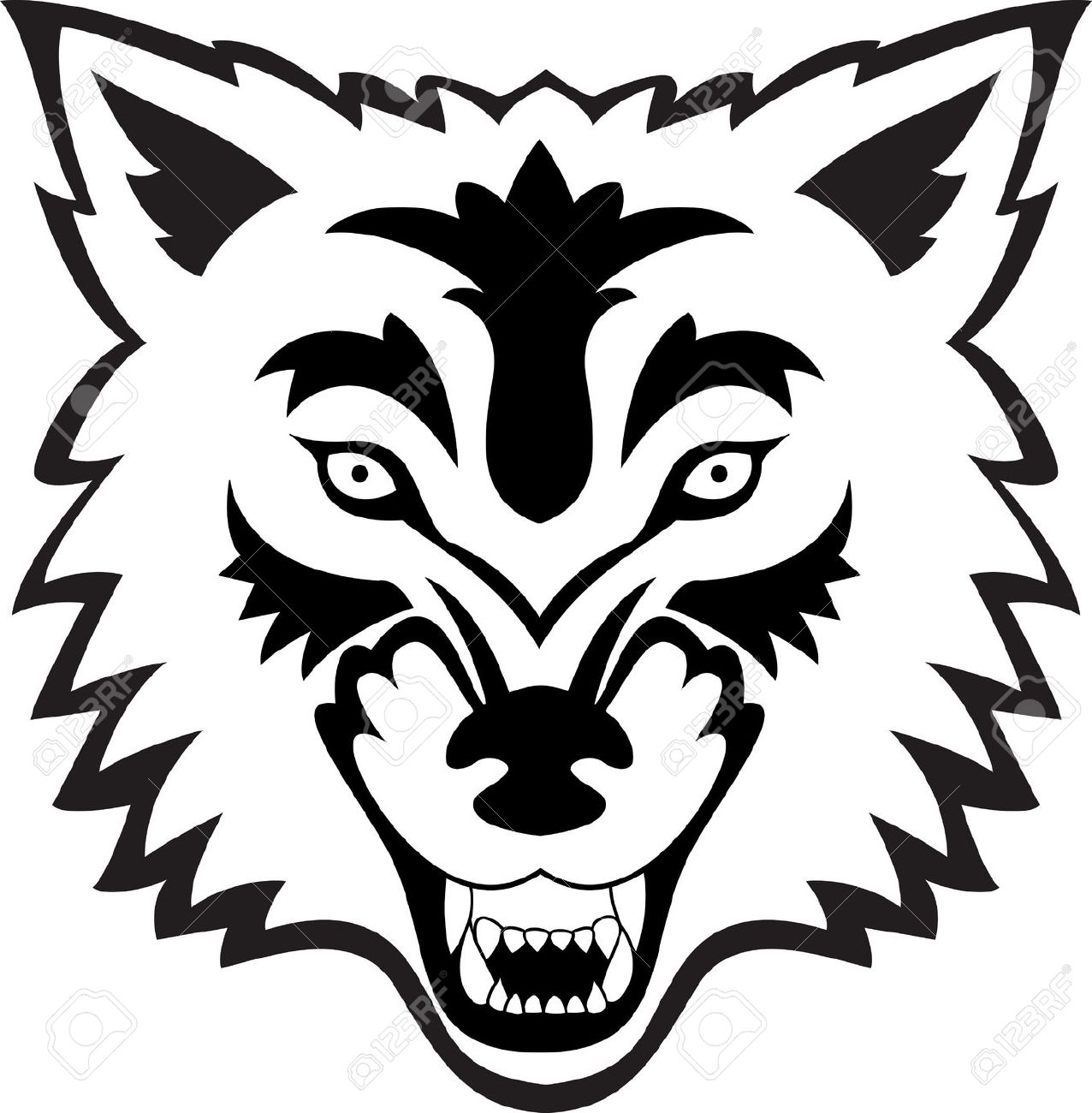 Wolf clipart wolf head.  clipartlook