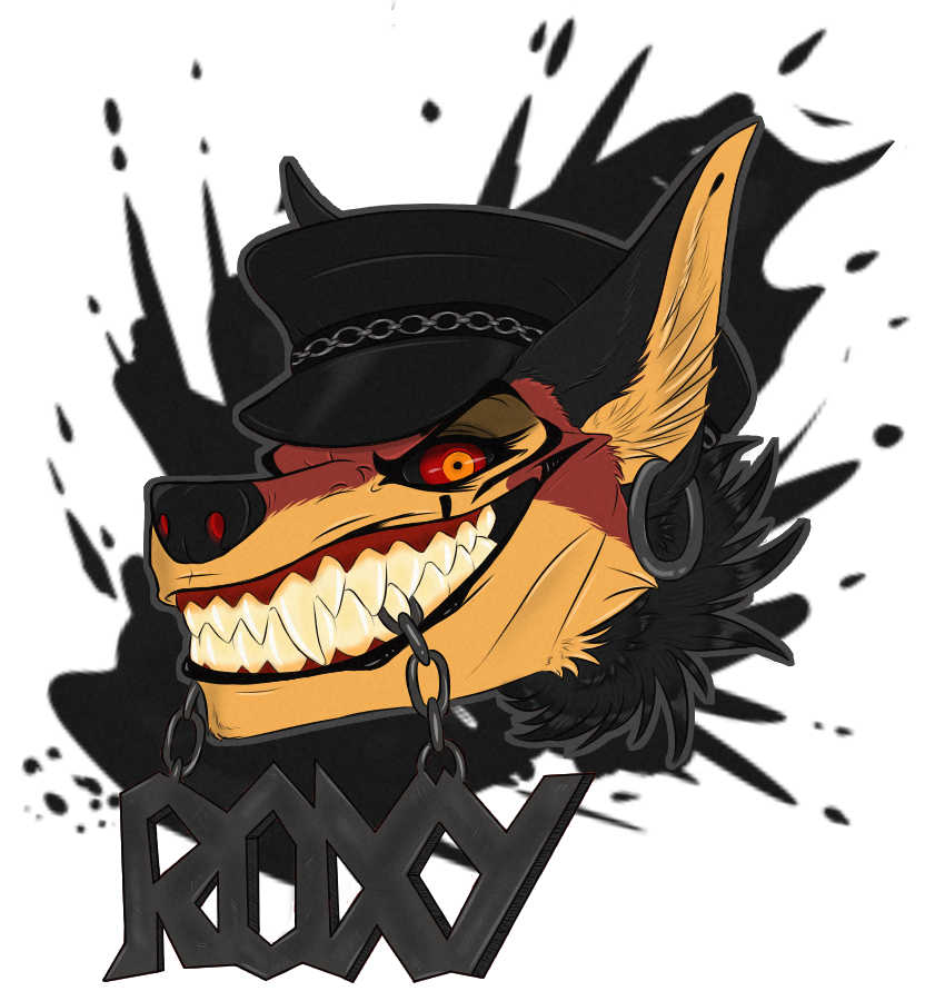 Wolves clipart badass. Roxy badge by badwolfroxy
