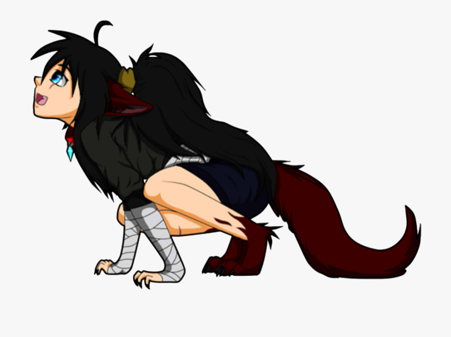 Wolves clipart female wolf. Anime girl drawing 