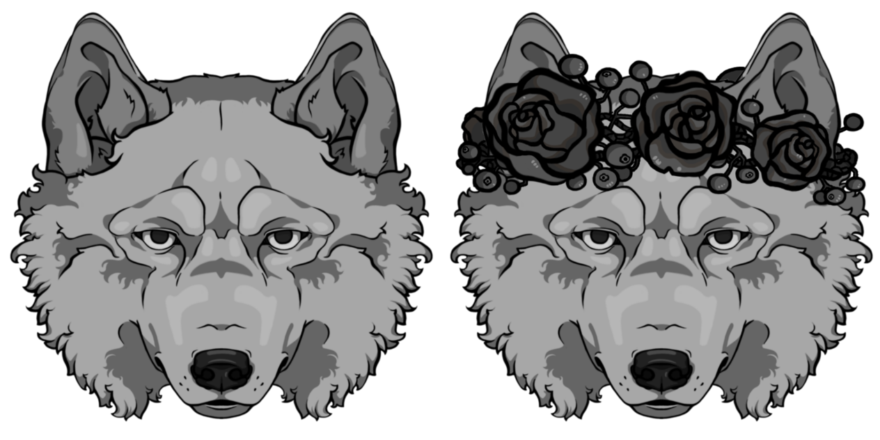 Wolves clipart nose. Wolf gif ych headshot
