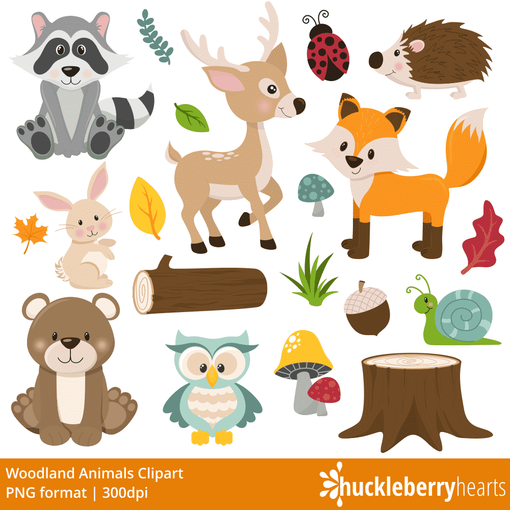 woodland clipart printable