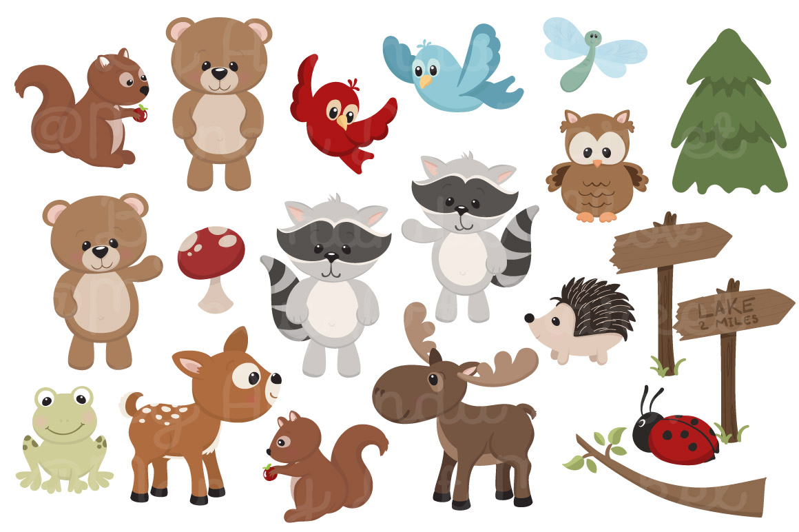 Woodland clipart woodland critter. Free cliparts download clip