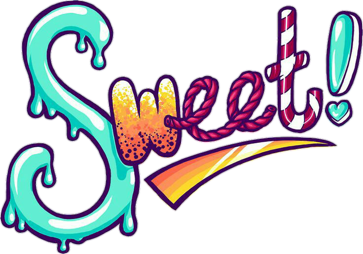 Sweet tumblr colorful report. Words clipart candy