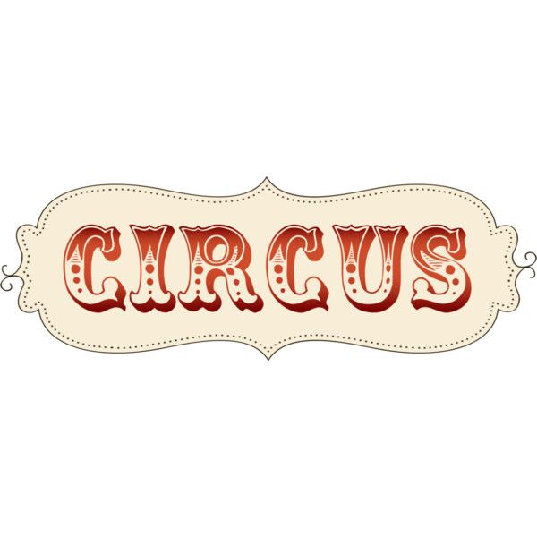 words clipart circus