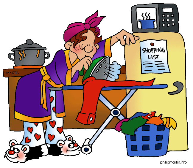 Housewife . Working clipart house