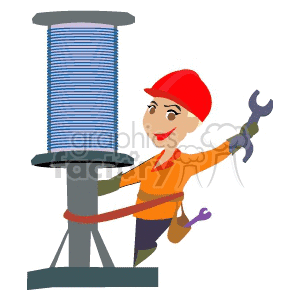 A persong on power. Working clipart source