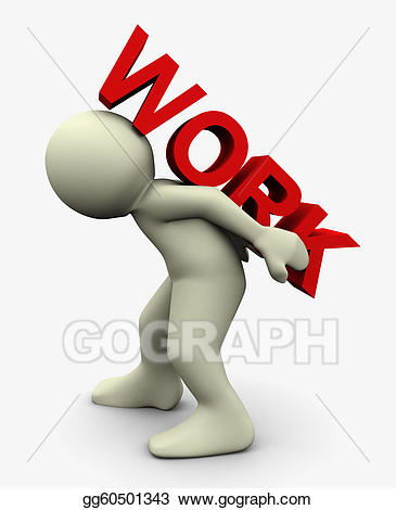 Stock illustrations d . Working clipart working man