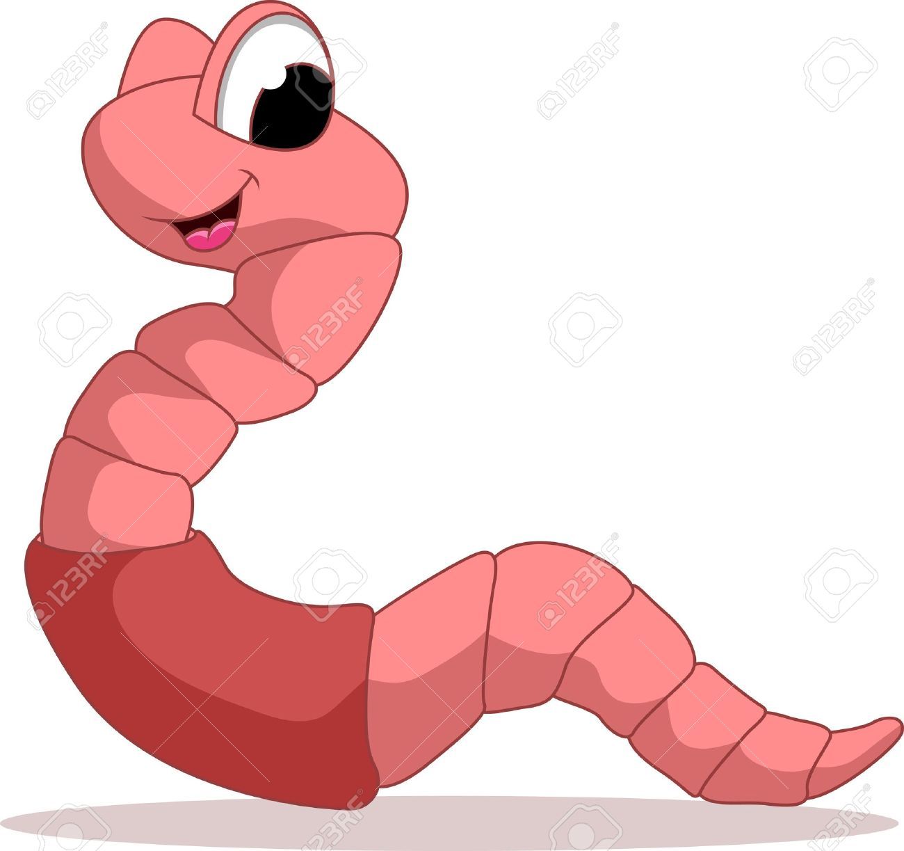 Worm clipart. Earthworm stock vector illustration