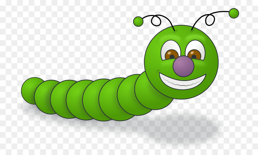 Green grass background . Worm clipart caterpillar number