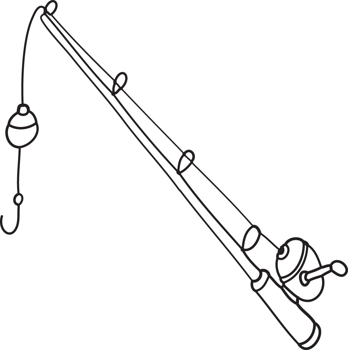 Worm clipart fishing equipment. Black and white free