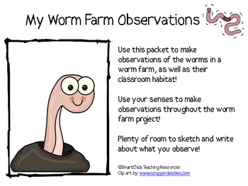 My farm observation journal. Worm clipart habitat