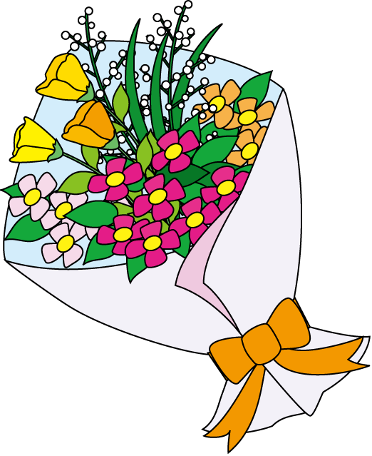 Flower bouquet clip art. Worm clipart library