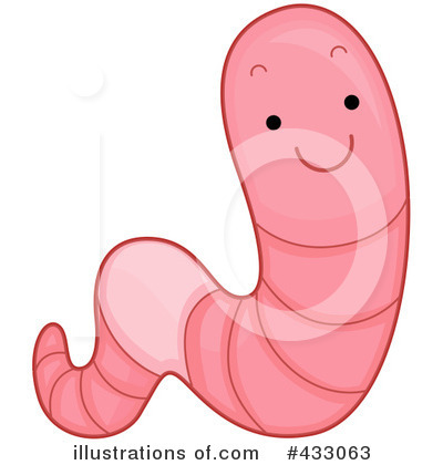 Illustration by bnp design. Worm clipart pink worm