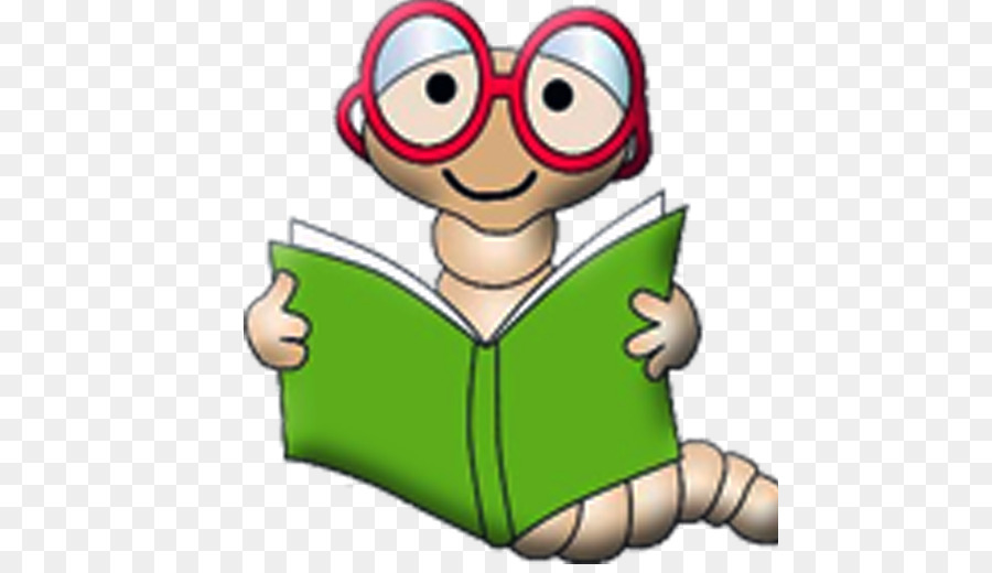 Worm clipart review time. Child reading book hand