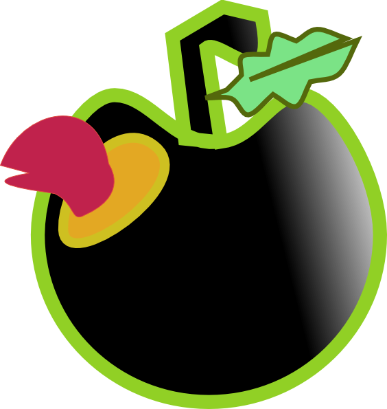 And black apple clip. Worm clipart svg