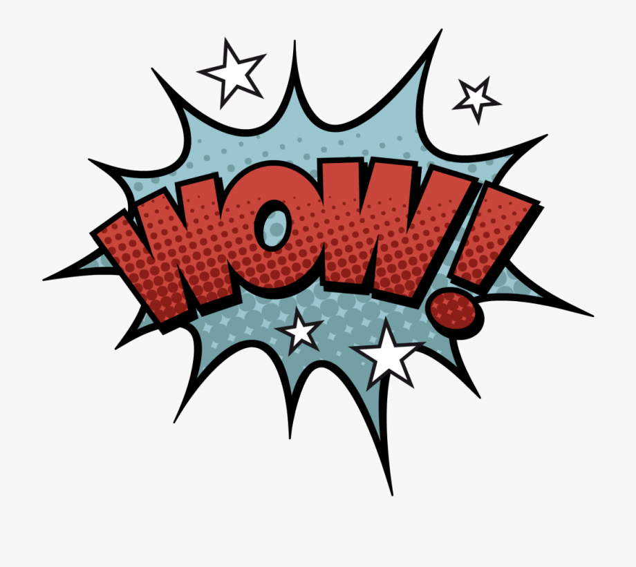 wow clipart comic book