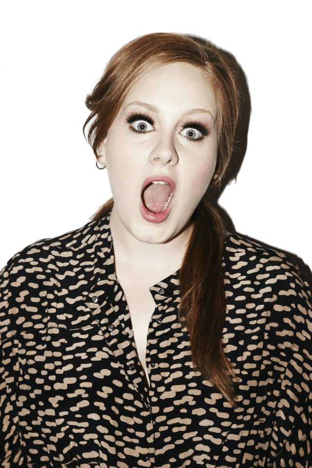 Adele transparent png stickpng. Wow clipart surprised woman