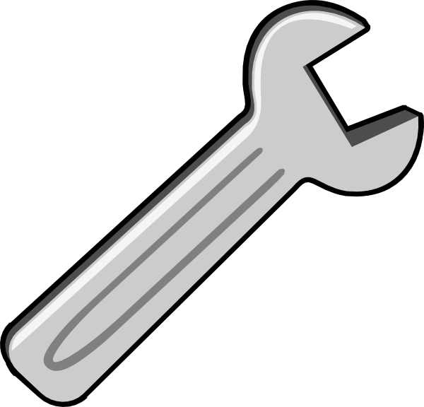 White clipart wrench. Clip art at clker