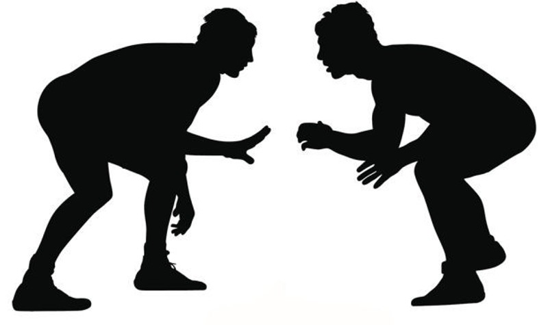 Wrestlers clipart. Wrestling silhouette at getdrawings